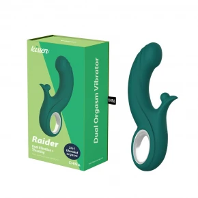 Chisa Novelties | Вибратор-кролик Raider Chisa Kissen з фрикциями, зеленый, 20.3 см х 4 см. Цена: 4 250 грн