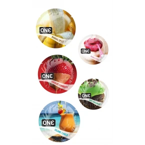 One | Презервативы One FlavorWaves латексные, набор разных вкусов, 5 шт. Цена: 225 грн