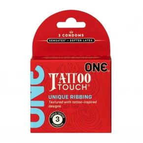 One | Презервативы ONE Tattoo Touch 3 шт, картонная коробка. Цена: 369 грн