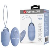  | Виброяйцо вагинальное Pretty Love Jessica Dream с пультом, голубое, 7.2 х 3.3 см. Цена 1 550 грн